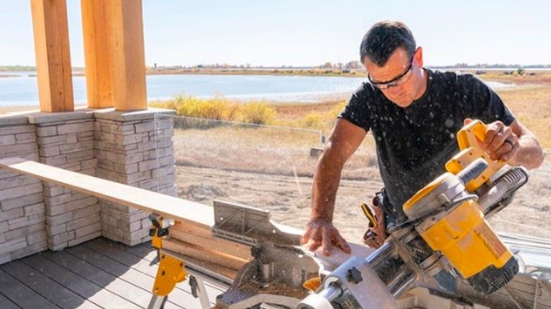 Mitch Glew on construction site