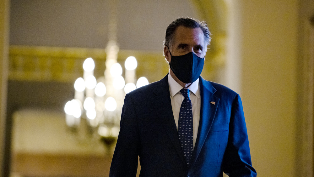 Mitt Romney wearing a mask