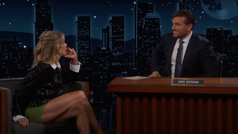 Julie Bowen talking to Chris Distefano