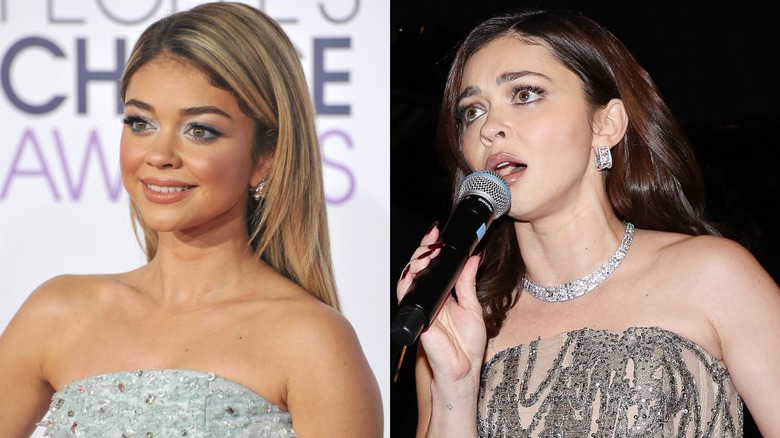 Sarah Hyland in 2015 and 2025