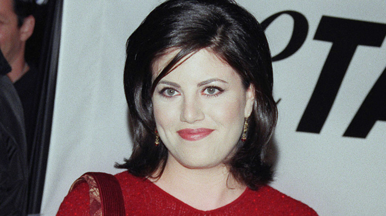 Monica Lewinsky arriving at an event circa 1999.
