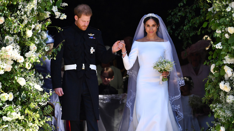 Meghan Markle and Prince Harry on their wedding day in Windsor, 2018.