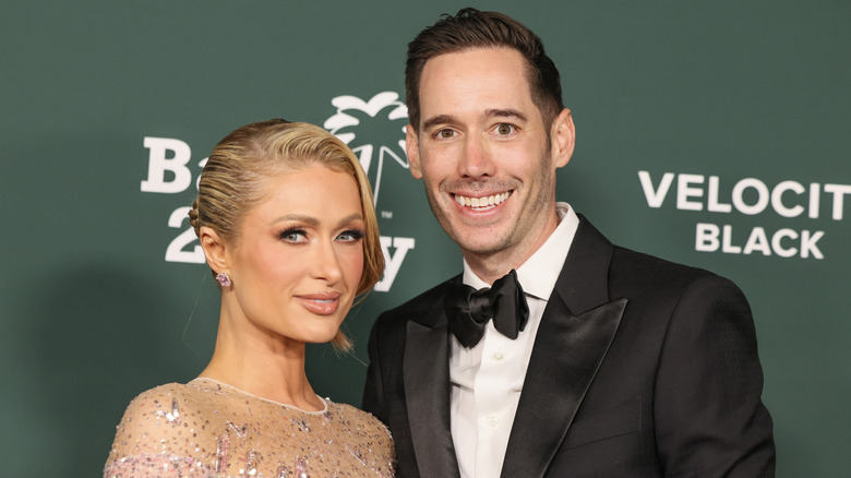 Paris Hilton and Carter Reum at the 2024 Baby2Baby event in Hollywood.