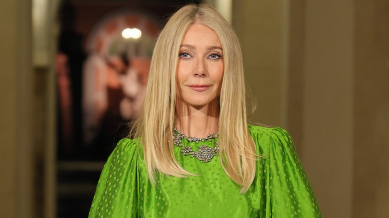 Gwyneth Paltrow attending a fashion show.