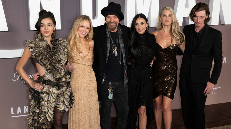 The cast of 'Landman' poses on the red carpet