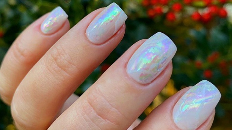 Mother of Pearl manicure 