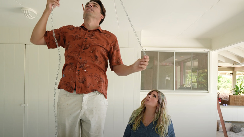 Kate and Joey doing a project 