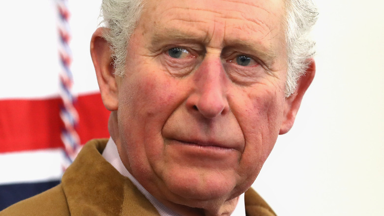 King Charles looks pensive
