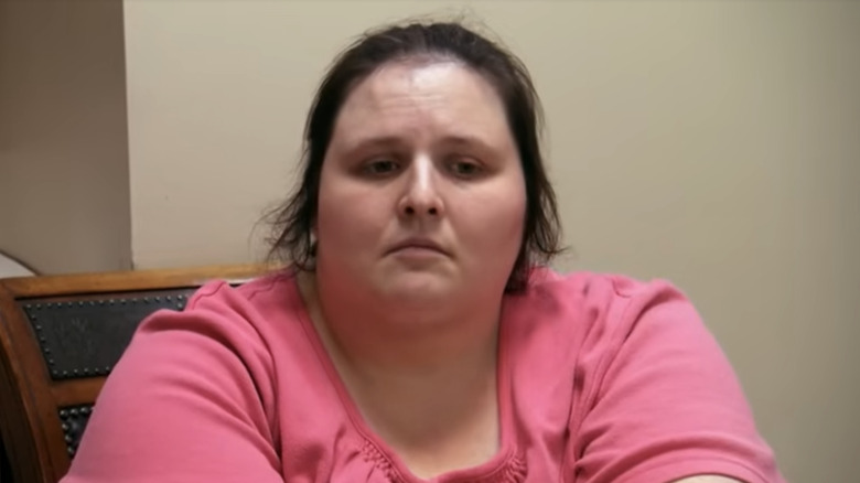 Closeup of Dorothy "Dottie" Perkins during an episode of "My 600-lb Life"