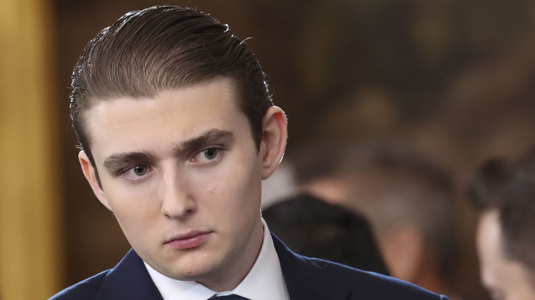 Barron Trump in a suit
