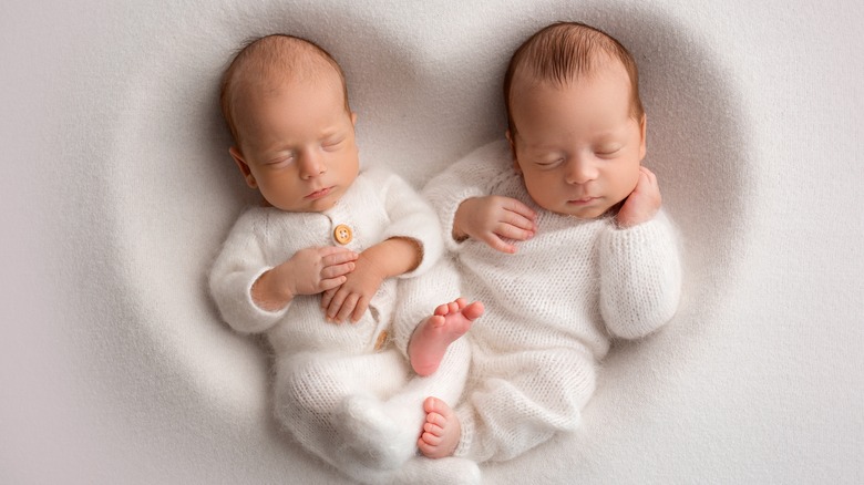 twin newborn babies