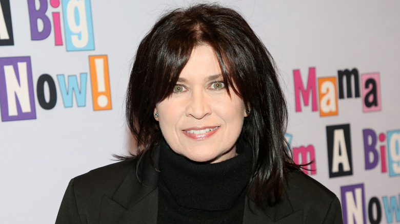 Nancy McKeon posing in black