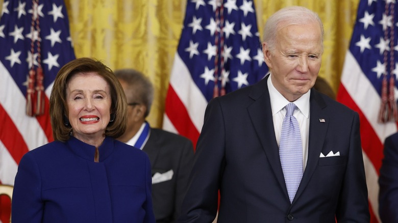Nancy Pelosi Joe Biden smiling