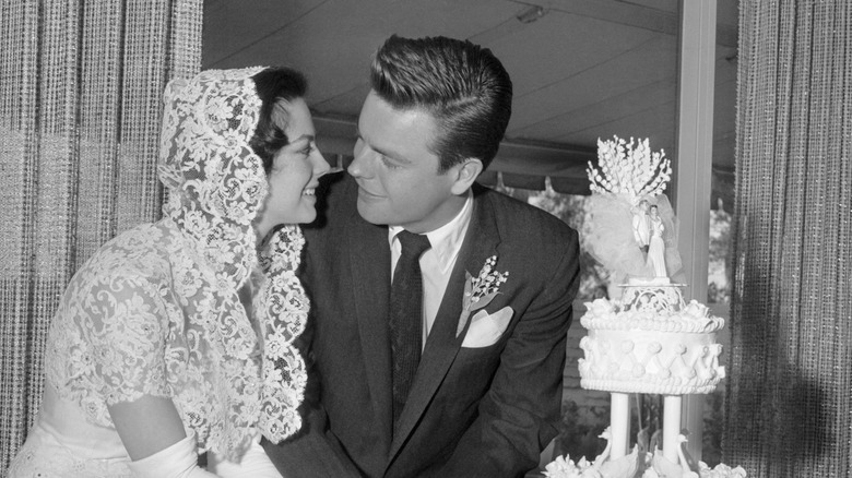 Natalie Wood and Robert Wagner on their wedding day in 1957