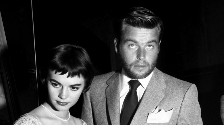 Natalie Wood and Robert Wagner at a party in 1956