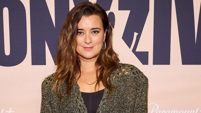 Cote de Pablo smirking