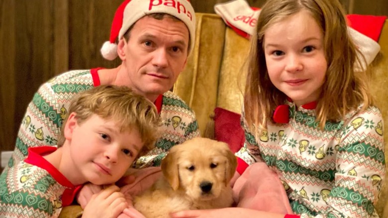 NPH with his twins and puppy Ella