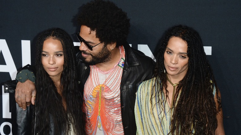 Zoe Kravitz, Lenny Kravitz, and Lisa Bonet on a red carpet together