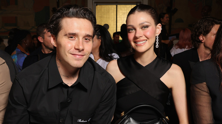 Brooklyn Beckham and Nicola Peltz-Beckham smiling