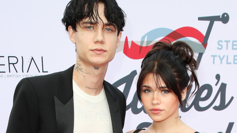 Jaden Hossler and Nessa Barrett on the red carpet