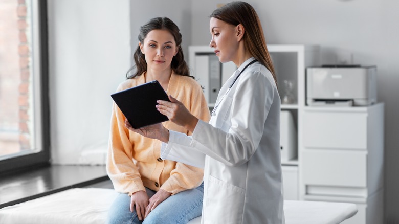 women with a doctor