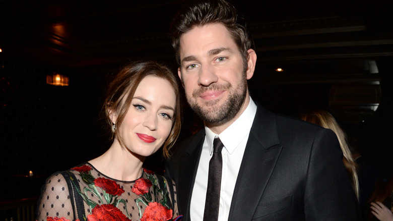 Emily Blunt and John Krasinski posing together