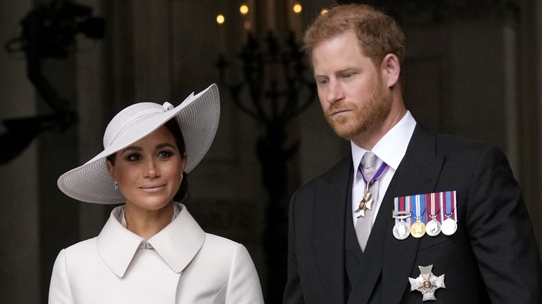 Meghan Markle and Prince Harry walking