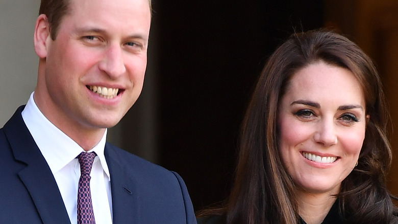 Prince William and Kate Middleton smiling