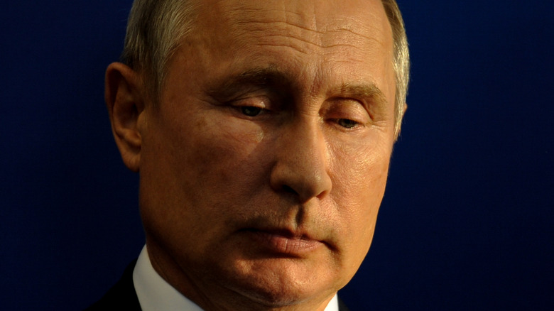 Vladimir Putin looking down