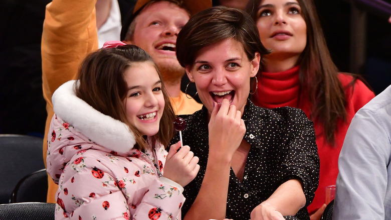 Katie Holmes and Suri Cruise smiling