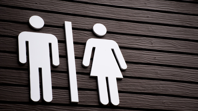 Public restroom sign
