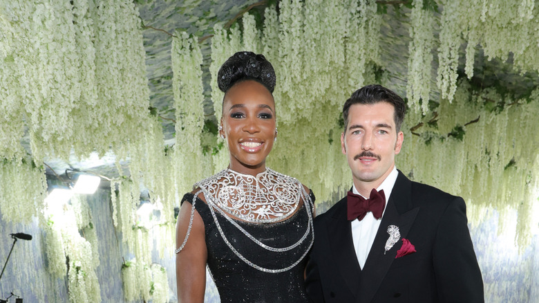 Venus Williams black gown Andrea Preti maroon tuxedo and black suit Met Gala