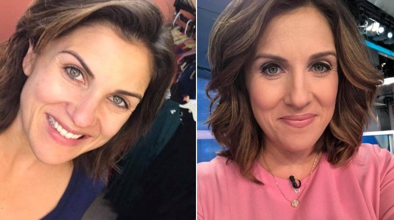 Lynn Smith without and with makeup