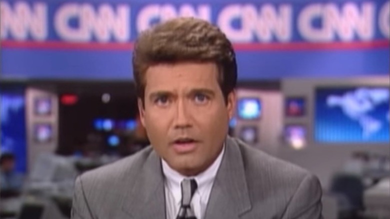Former CNN anchor Linden Soles during a TV boradcast