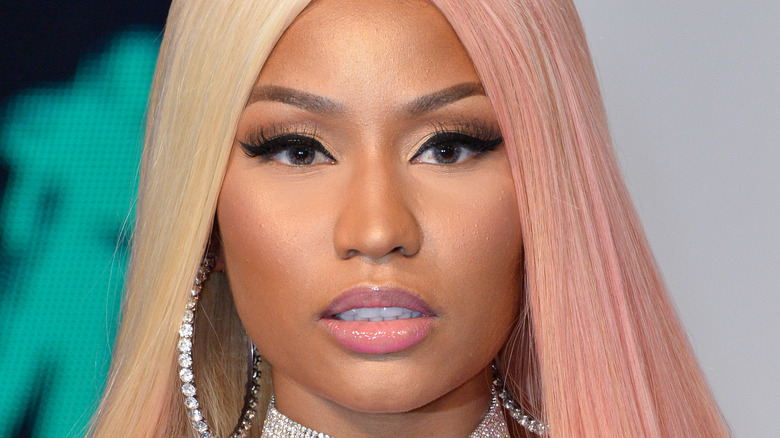 Nicki Minaj with blonde and pink hair