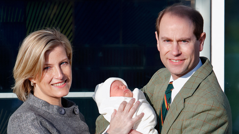 Prince Edward and Sophie with their newborn son James