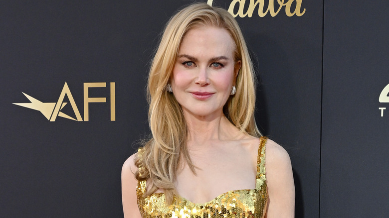 Nicole Kidman posing on AFI red carpet