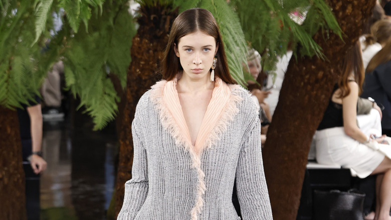 Sunday Rose walking for Christian Dior Haute Couture at 2026 Paris Fashion Week