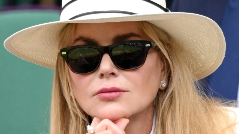 Nicole Kidman wearing a hat and sunglasses