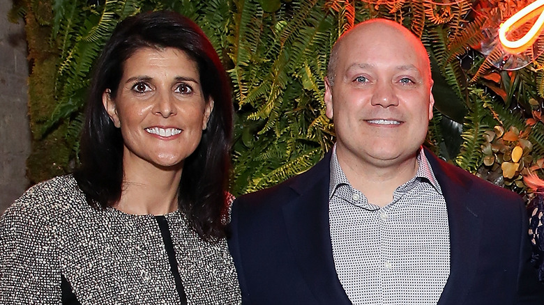 Nikki Haley and Michael Haley smiling