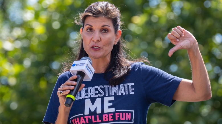 Nikki Haley greets supporters