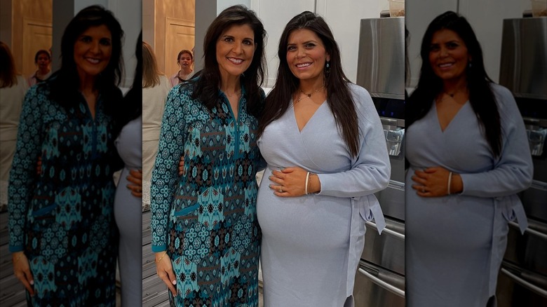 Nikki Haley with a family member at a baby shower