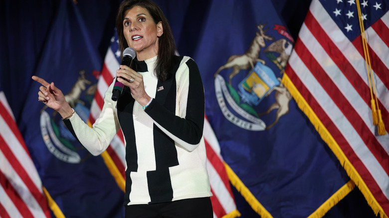 Nikki Haley attends a campaign event
