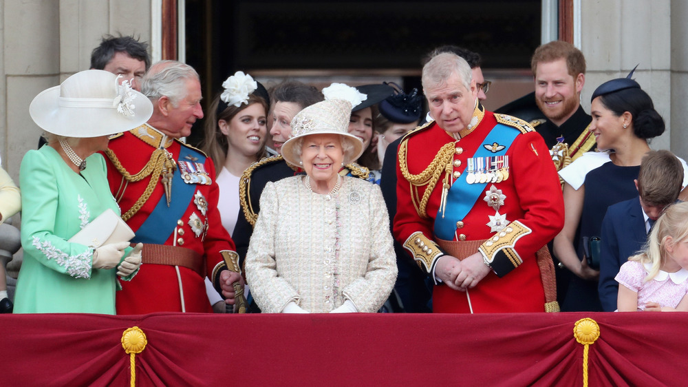 The Royal Family on a terrace