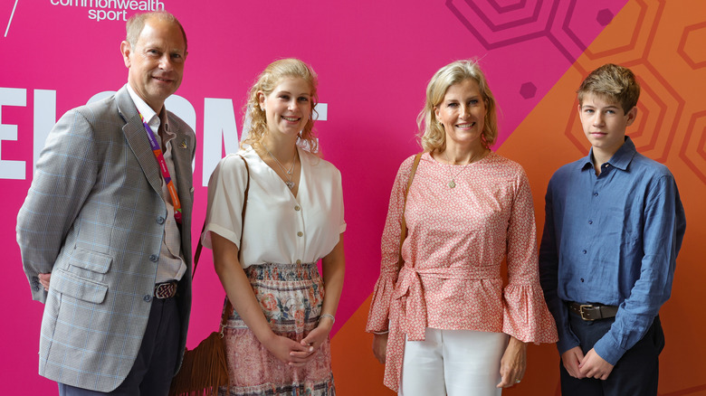 Prince Edward, Lady Louise, Sophie, Duchess of Edinburgh, and James, Earl of Wessex.