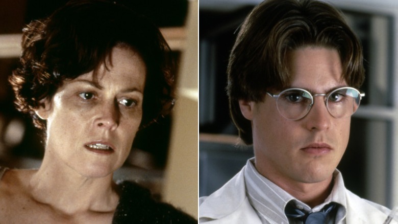 Split image of Sigourney Weaver and William McNamara in Copycat
