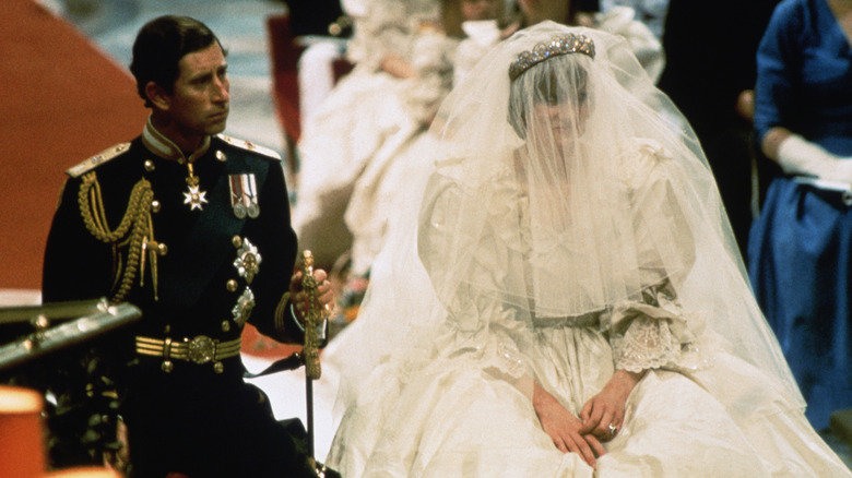 Prince Charles and Princess Diana on their wedding day