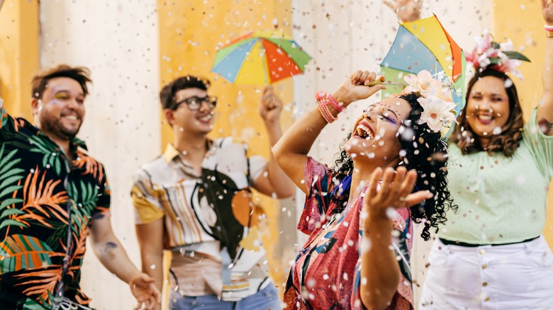 Friends enjoying a party