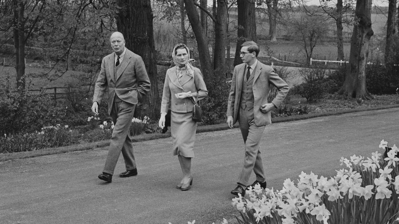 Prince Henry, Princess Alice, and Prince Richard on a walk