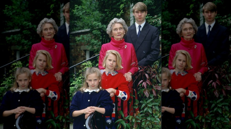 Princess Alice with her three grandkids
